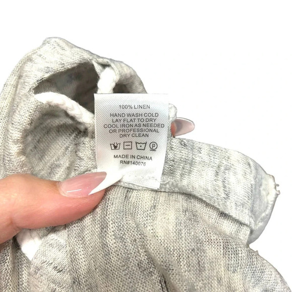 Generation Love Gray Linen Side Lace-up Tassel Tank‎ Top Size Small - Picture 7 of 7